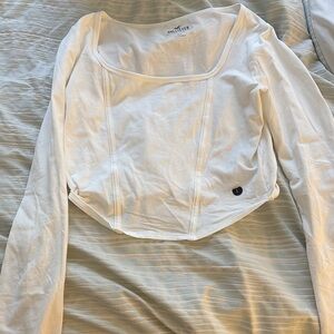 Hollister Women's White Long Sleeve Top